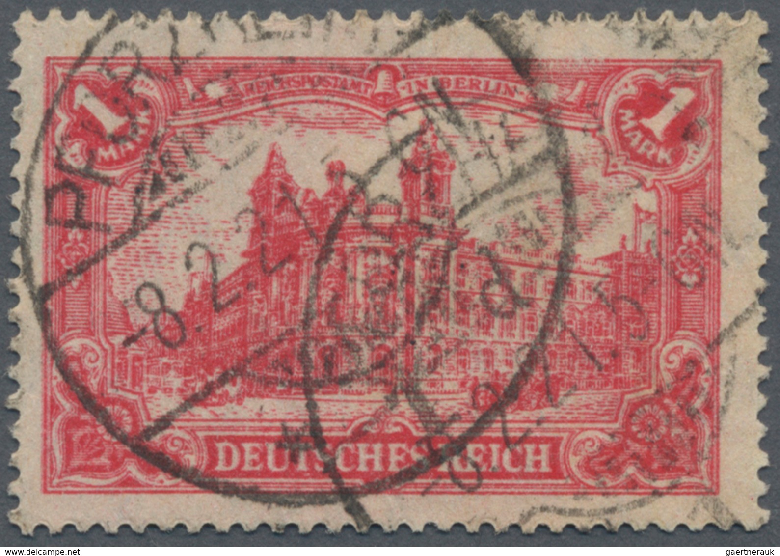 Deutsches Reich - Inflation: 1921, 1 Mk. Mit DOPPELDRUCK, Sauber Gestempeltes Qualitätsstück Der Seh - Lettres & Documents