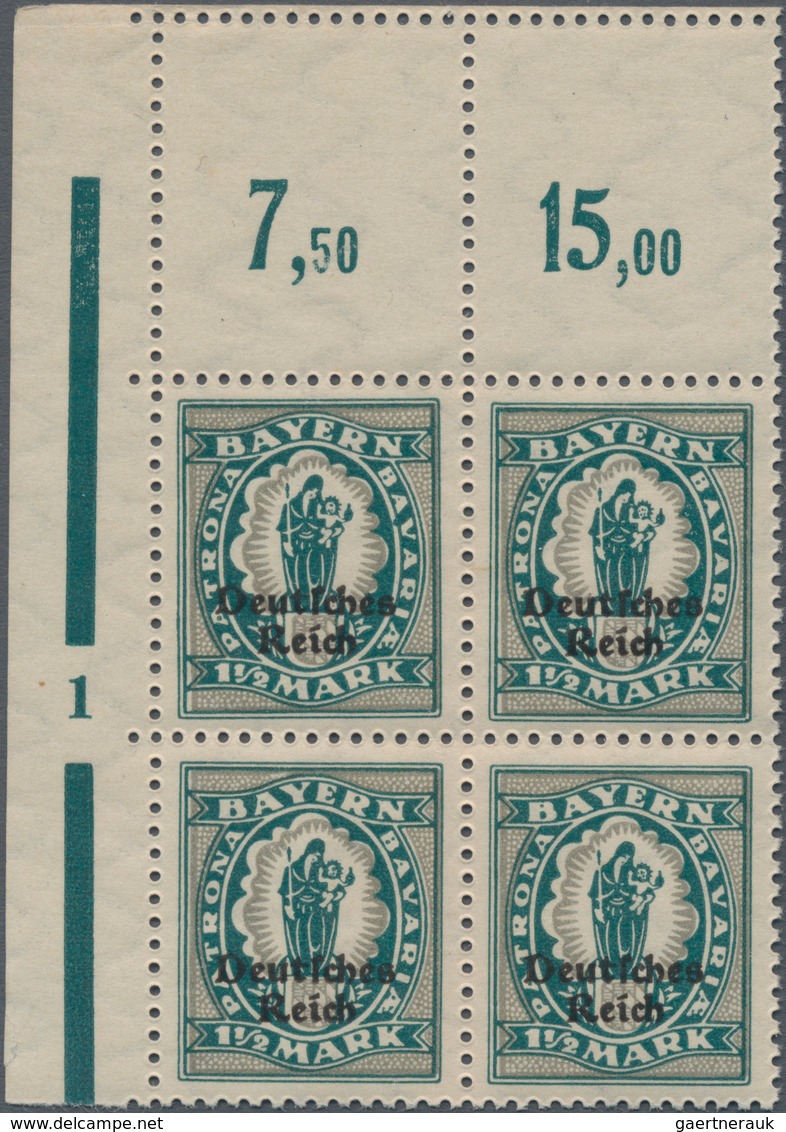 Deutsches Reich - Inflation: 1920, 1 1/2 M Schwarzblaugrün/mittelgraubraun Bayern-Abschiedsserie Mit - Lettres & Documents