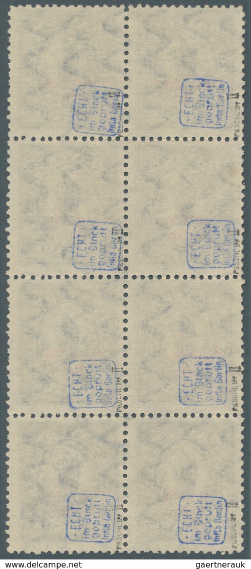 Deutsches Reich - Inflation: 1920, 2½ Mark Abschiedsserie, Steindruck, Gestempelter 8er-Block, Tadel - Briefe U. Dokumente