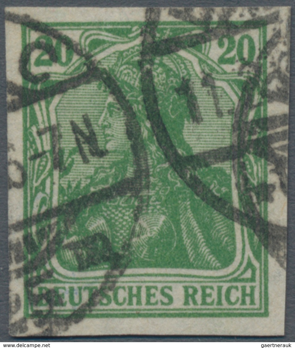 Deutsches Reich - Inflation: 1920, Freimarke 20 Pf Dunkelgelblichgrün Germania, Als Ungezähntes Exem - Covers & Documents