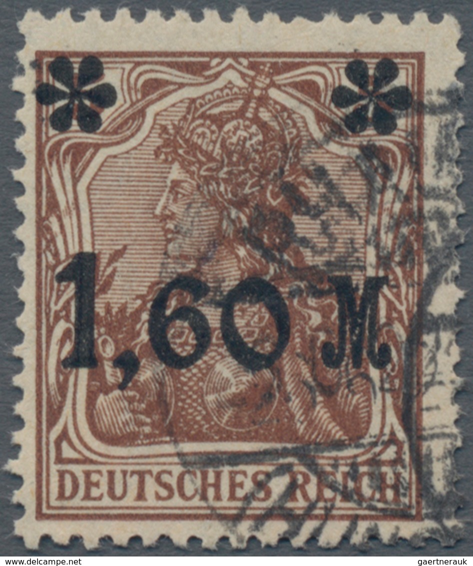 Deutsches Reich - Inflation: 1921, 1,60 M. Auf 5 Pf. Germania In LEBHAFTBRAUN Mit STUMPFSCHWARZEM AU - Lettres & Documents