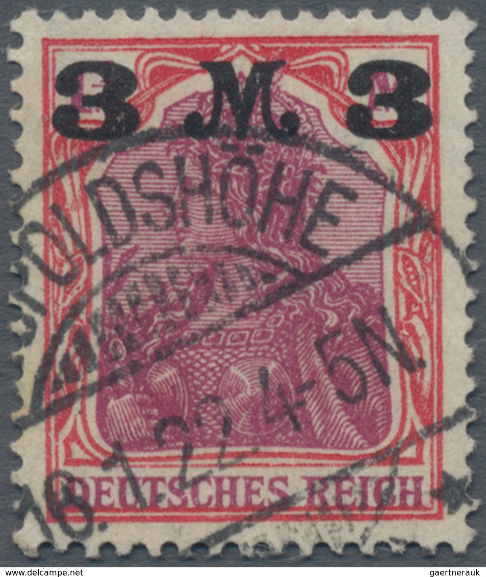 Deutsches Reich - Inflation: 1922, 3 M. Auf 1¼ M. Germania Karminrot/dunkelrotkarminlila Mit Stumpfe - Lettres & Documents