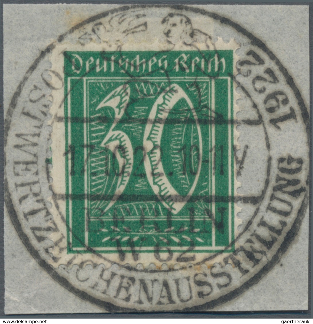 Deutsches Reich - Inflation: 1922, 30 Pf Ziffern Grün Auf Briefstück Mit Zentrischem Sonderstempel " - Covers & Documents