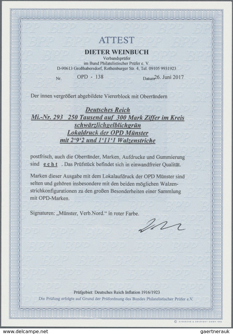 Deutsches Reich - Inflation: 1923, 20 M Dkl'lilaultramarin/hellgraugrün "Rhein-Ruhr-Hilfe" Mit Abart - Brieven En Documenten