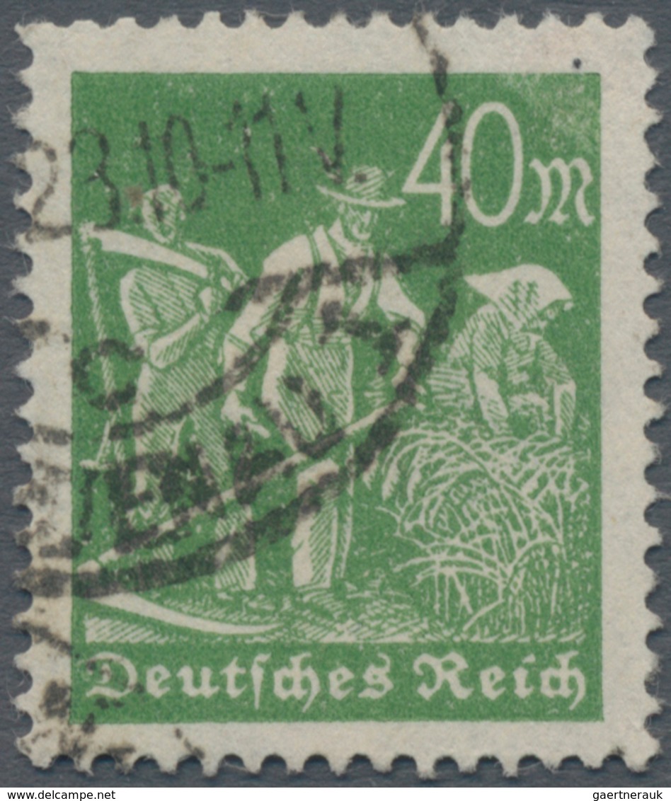 Deutsches Reich - Inflation: 1922, 40 M. Schnitter, GRÜNLICHOLIV Gestempelt, Fotoattest Weinbuch BPP - Covers & Documents
