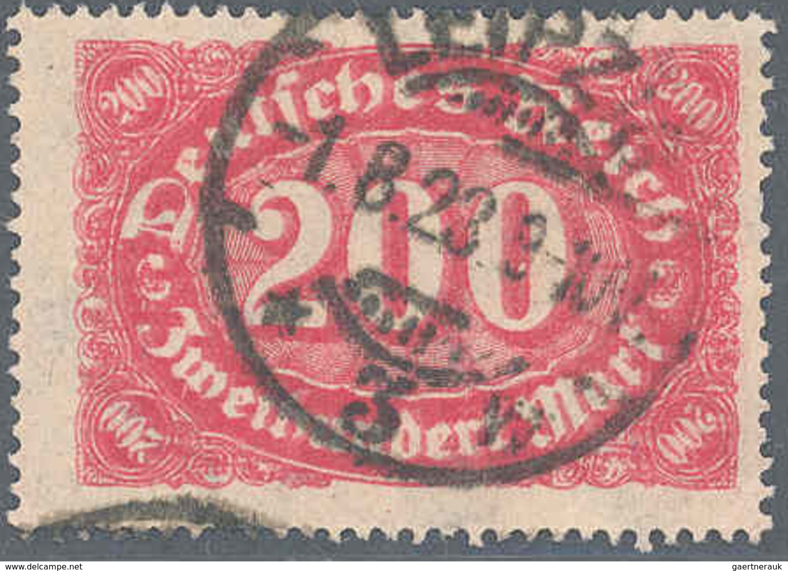 Deutsches Reich - Inflation: 1923, 200 M. Mit Deutlichem Doppeldruck, Sauber Rundgestempelt, Rechts - Brieven En Documenten