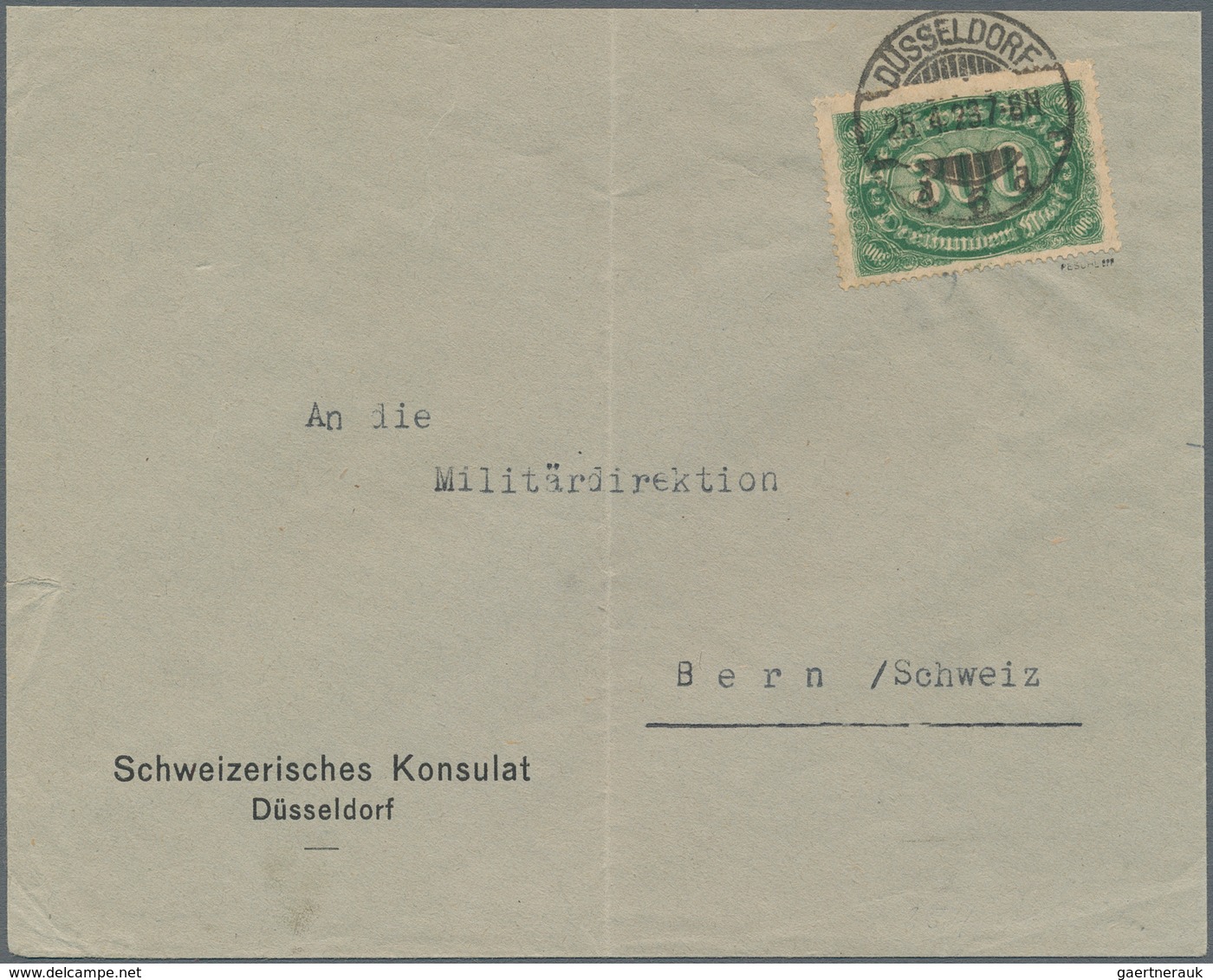 Deutsches Reich - Inflation: 1922, 300 Mark Freimarke Ziffer Im Oval Mit Der Seltenen Abart "Doppeld - Covers & Documents