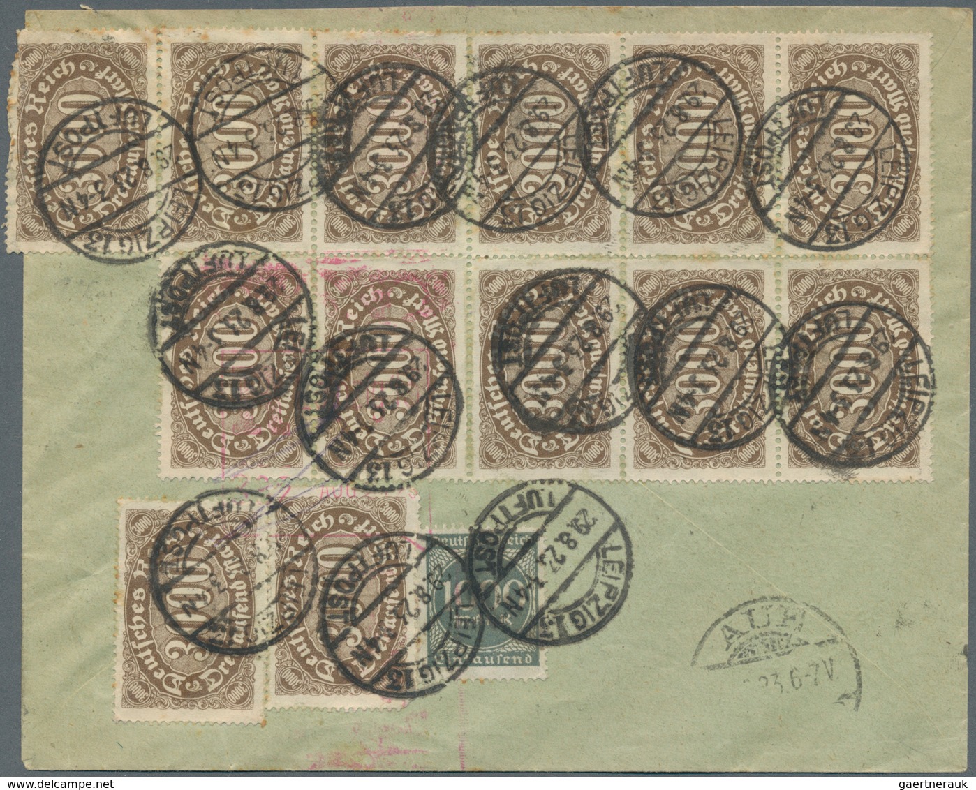Deutsches Reich - Inflation: 29.8.1923, Einschreibebrief Mit Rückseitig 40000 Mark-Frankatur Und EF - Covers & Documents