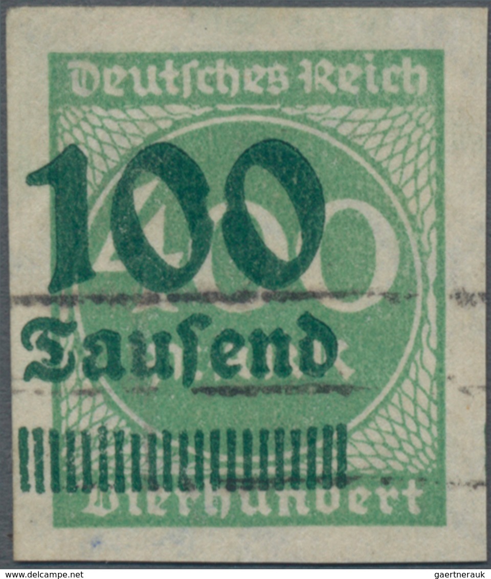 Deutsches Reich - Inflation: 1923, 100 Tsd. Auf 400 Mark Freimarke “Ziffer”, UNGEZÄHNT, Zeitgerecht - Brieven En Documenten