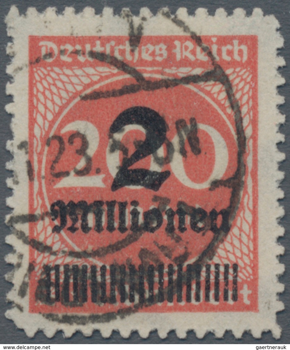Deutsches Reich - Inflation: 1923, 2 Mio Auf 200 M Bräunlichrot Durchstochen Als Gestempelter Einzel - Brieven En Documenten