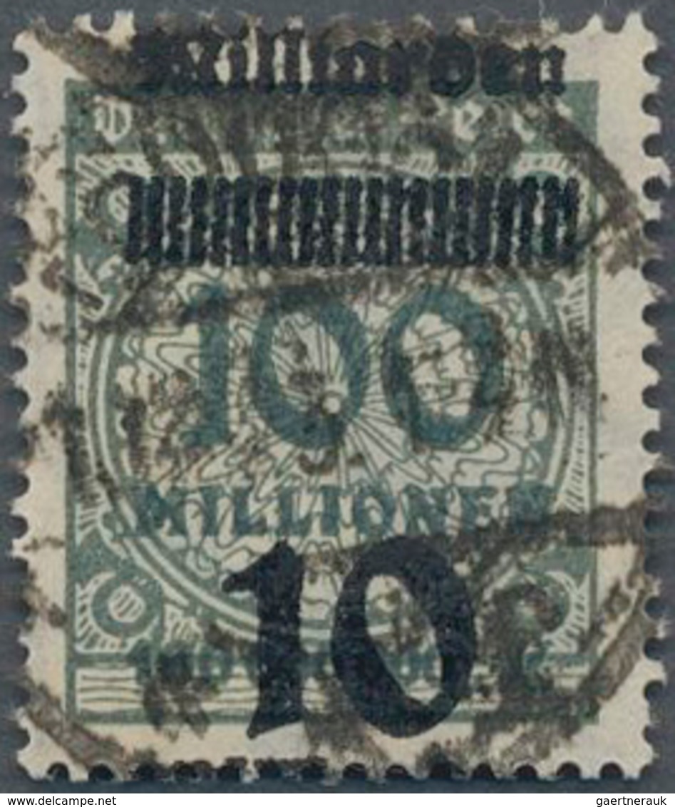 Deutsches Reich - Inflation: 1923, 10 Mrd. M. Auf 100 Mio. Mark, SPEKTAKULÄRE ABART: STARK SENKRECHT - Covers & Documents