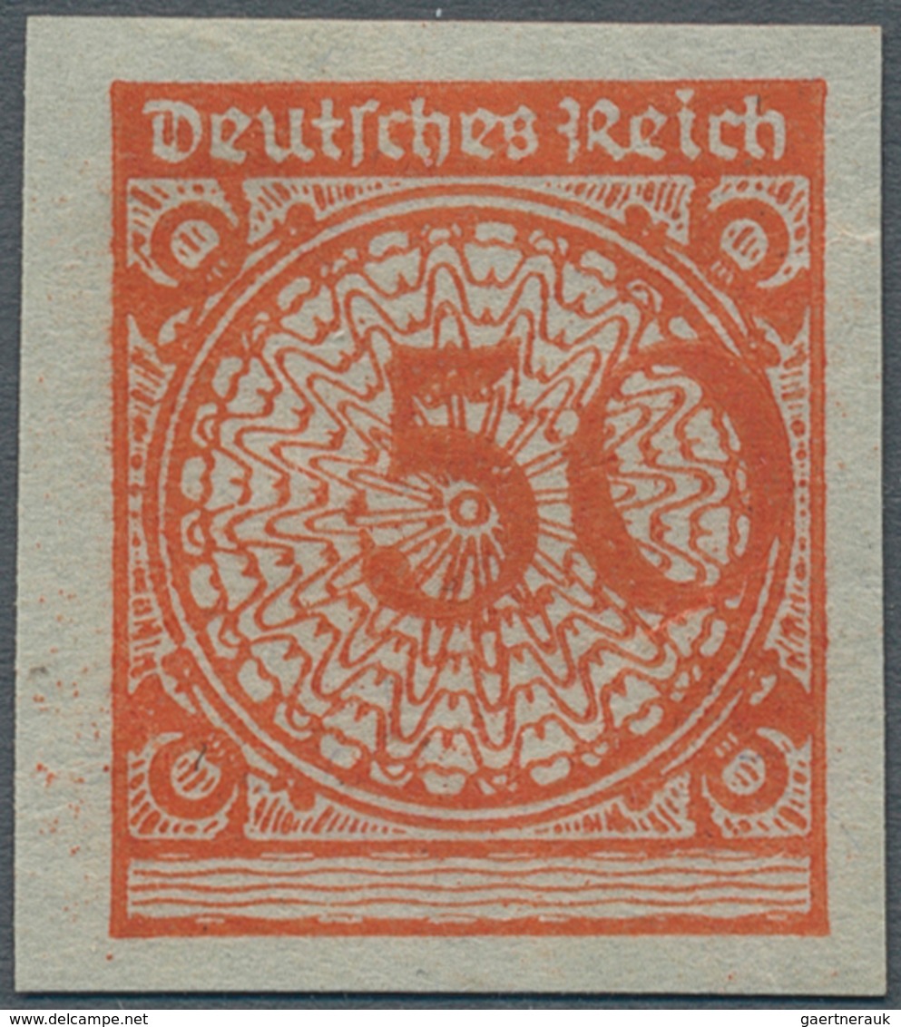 Deutsches Reich - Weimar: 1923, Freimarke 50 (Pf) UNGEZÄHNT Auf Ungummiertem Vorlauf- Oder Zwischenl - Other & Unclassified