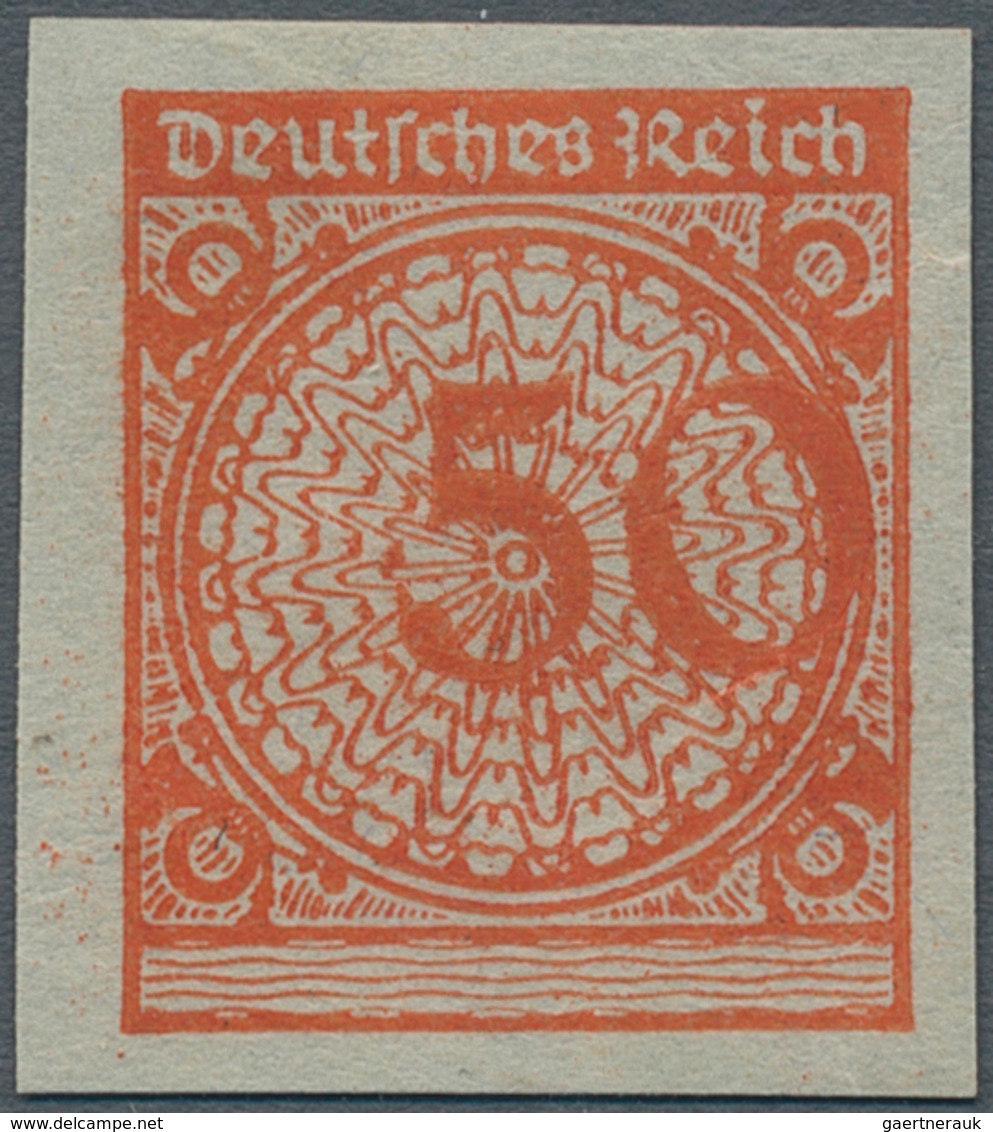 Deutsches Reich - Weimar: 1923, Freimarke 50 (Pf) UNGEZÄHNT Auf Ungummiertem Vorlauf- Oder Zwischenl - Andere & Zonder Classificatie