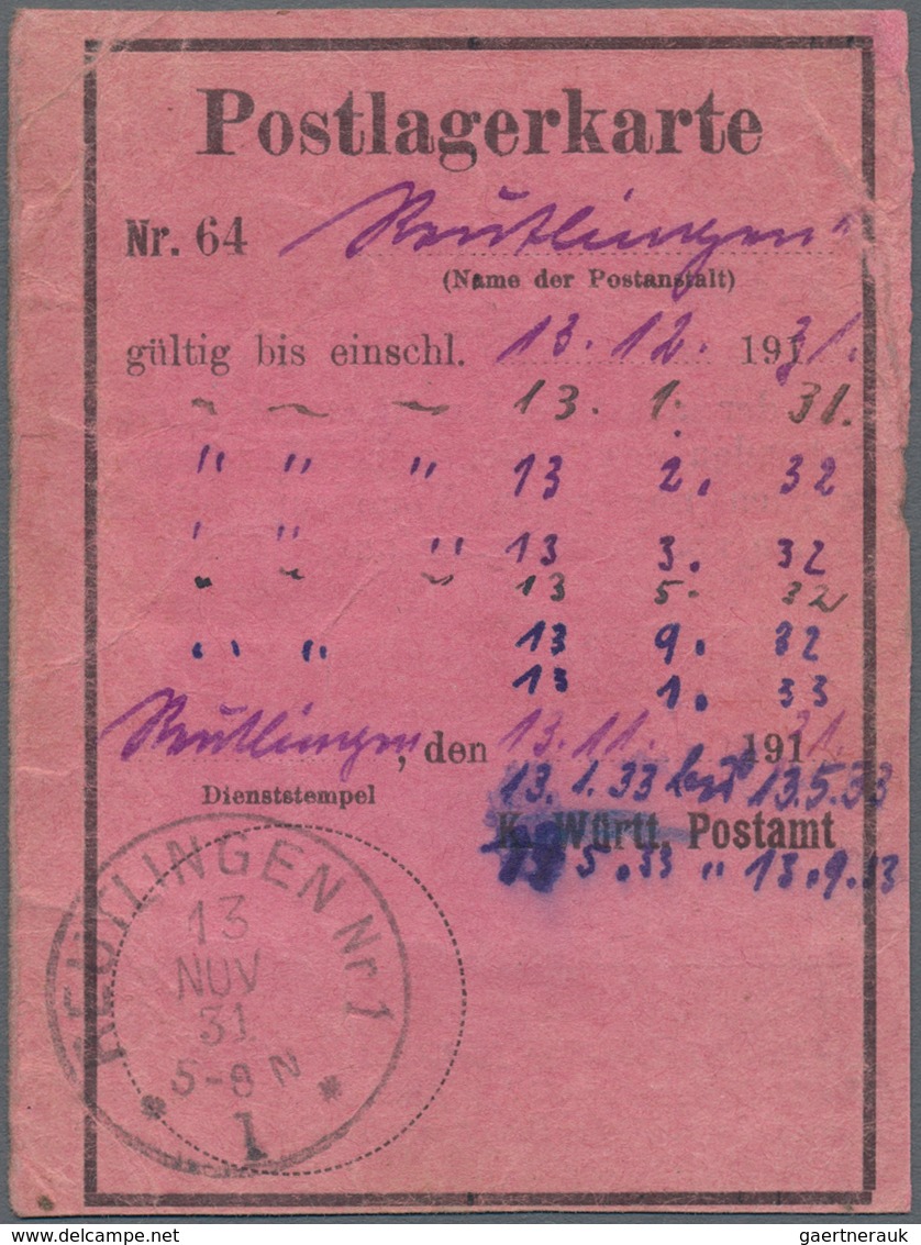 Deutsches Reich - Weimar: 1931/1933, 4 X 25 Pf Hindenburg Und 3 X 100 Pf Korbdeckel Als Gesamtgebühr - Andere & Zonder Classificatie