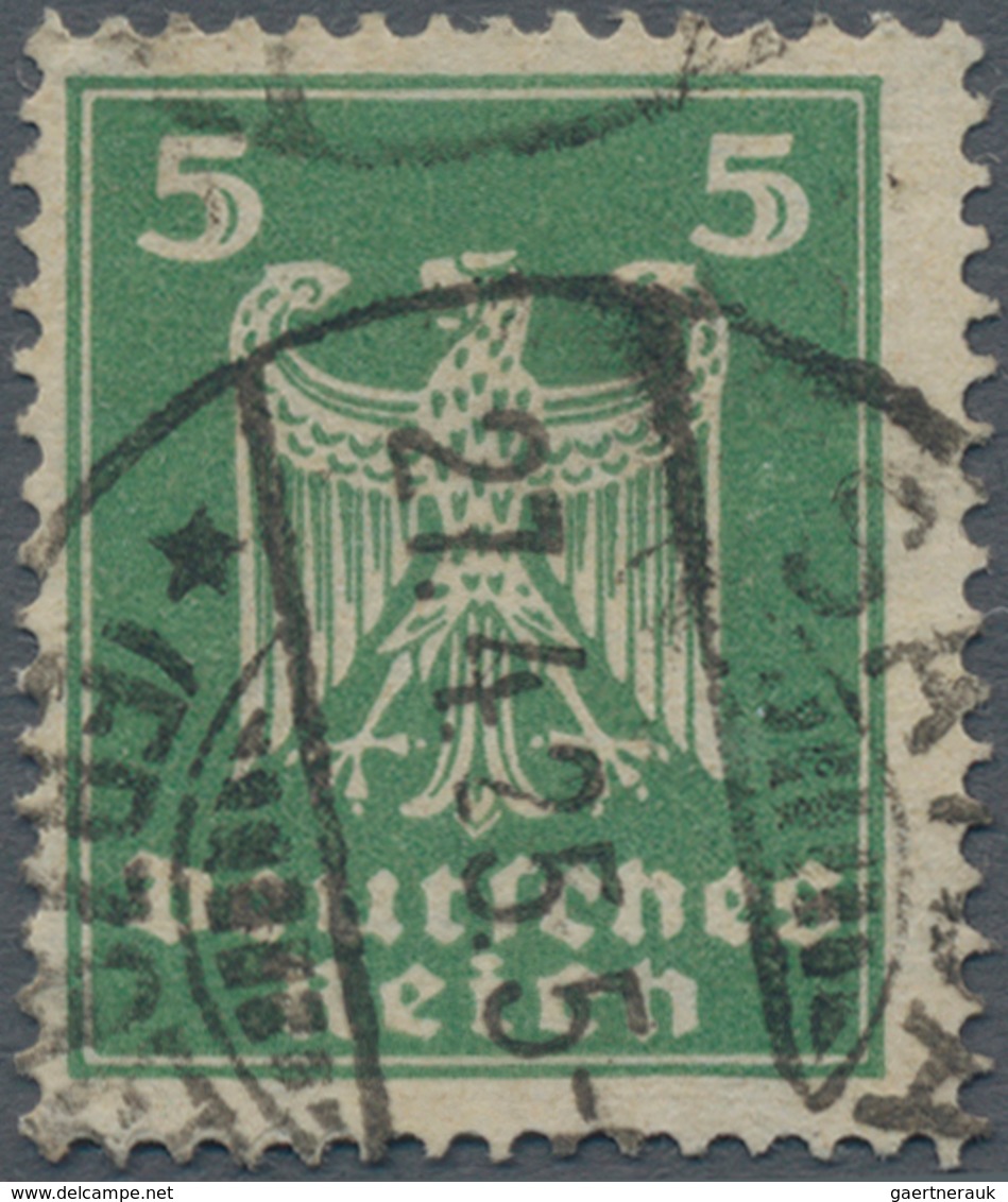 Deutsches Reich - Weimar: 1924, 5 Pf. Neuer Reichsadler Mittelgrün Mit Wasserzeichen 2 Y (liegend). - Sonstige & Ohne Zuordnung