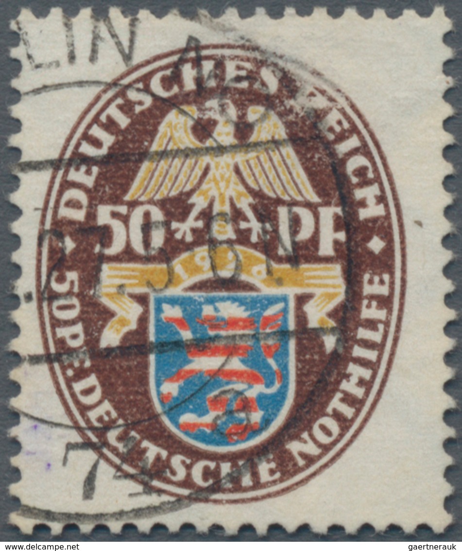 Deutsches Reich - Weimar: 1926, 50 Pfg. + 50 Pfg. Nothilfe Landeswappen Mit Liegendem Wasserzeichen - Autres & Non Classés