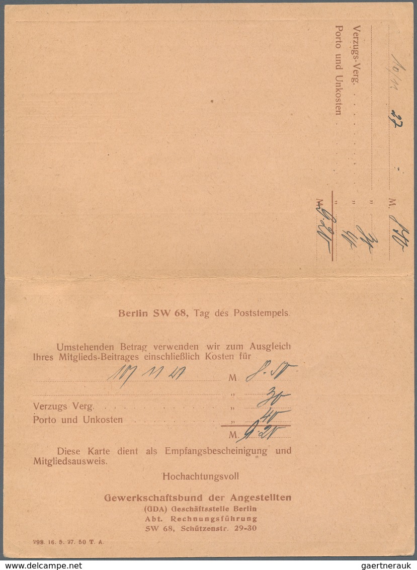 Deutsches Reich - Weimar: 1927, I.A.A. 8 Pfg. Und 15 Pfg. In Sehr Seltener Verwendung Portogerecht A - Sonstige & Ohne Zuordnung