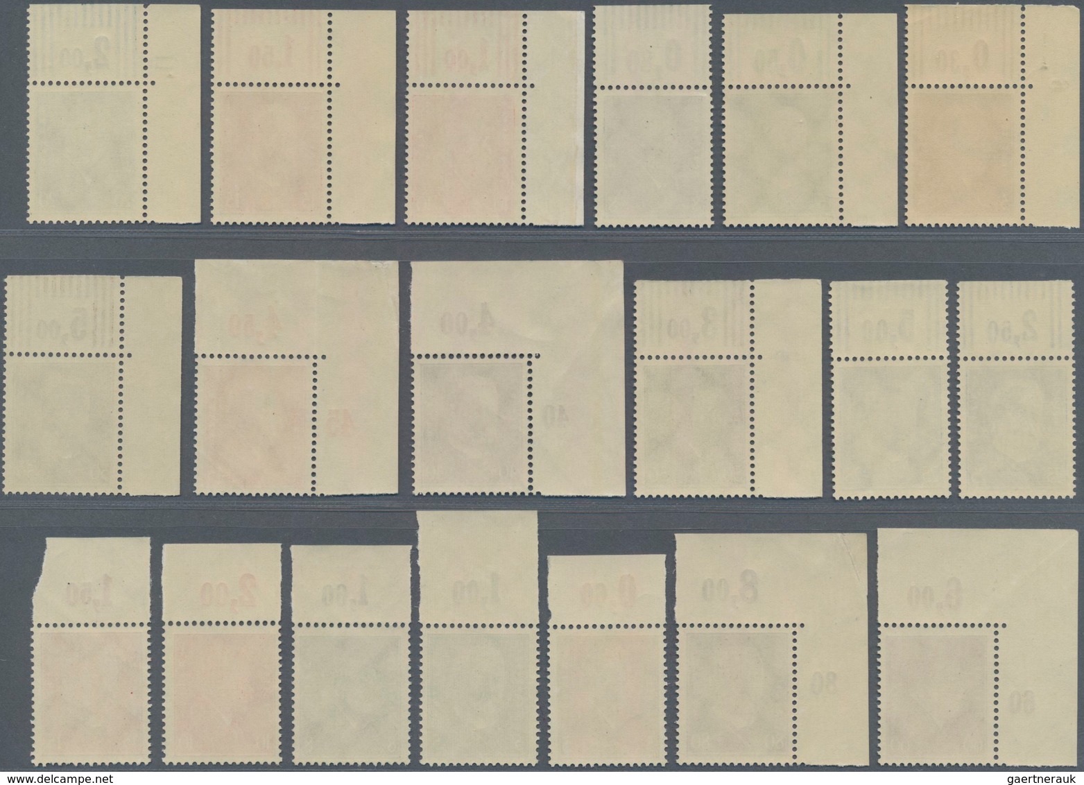 Deutsches Reich - Weimar: 1928, überkompletter Satz Vom Oberrand Bzw. Eckrand, 45 Pfg. Gummimängel U - Other & Unclassified
