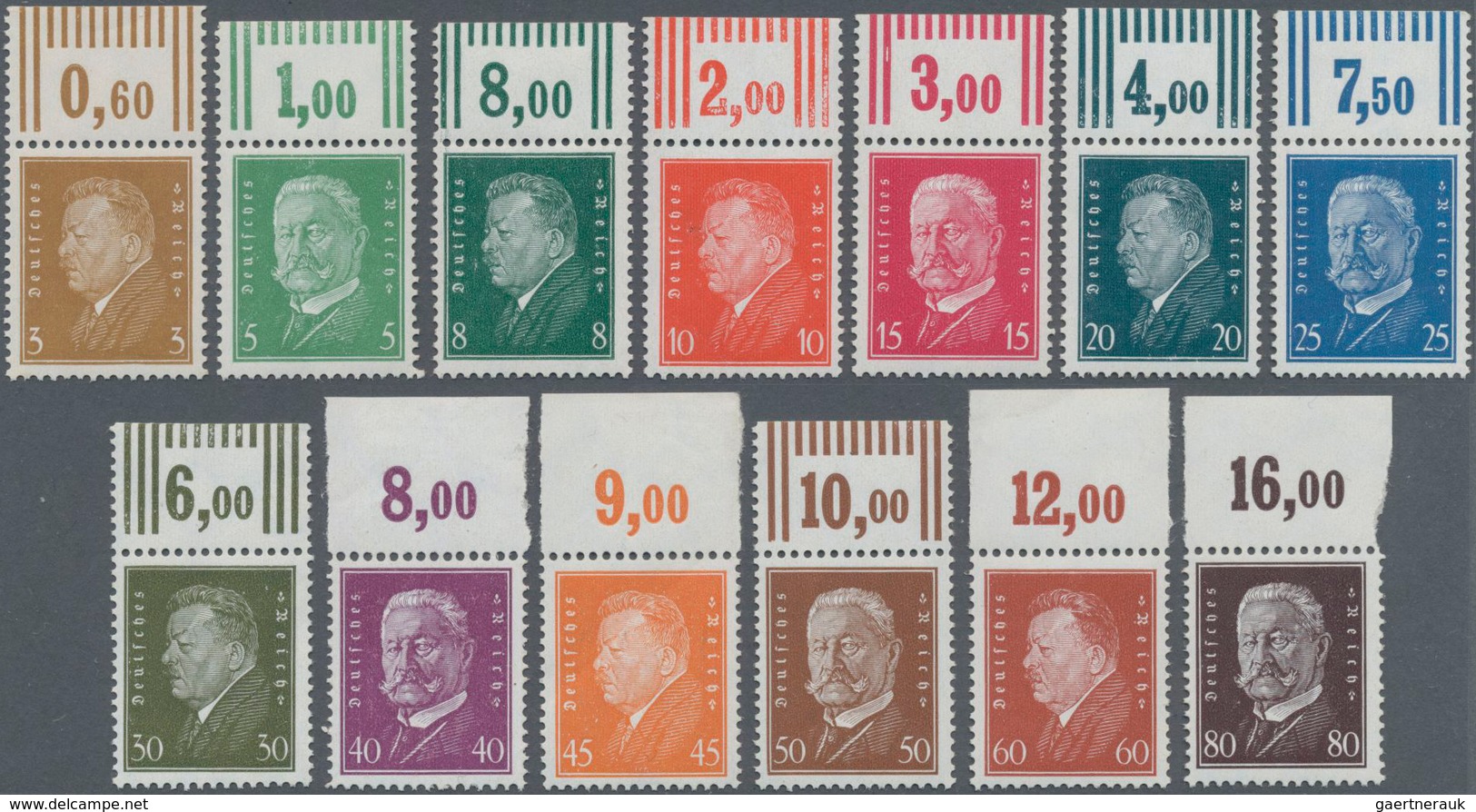Deutsches Reich - Weimar: 1928, Reichspräsidenten, Bis Auf 2 Billige Werte, Kpl. Postfrischer Oberra - Other & Unclassified