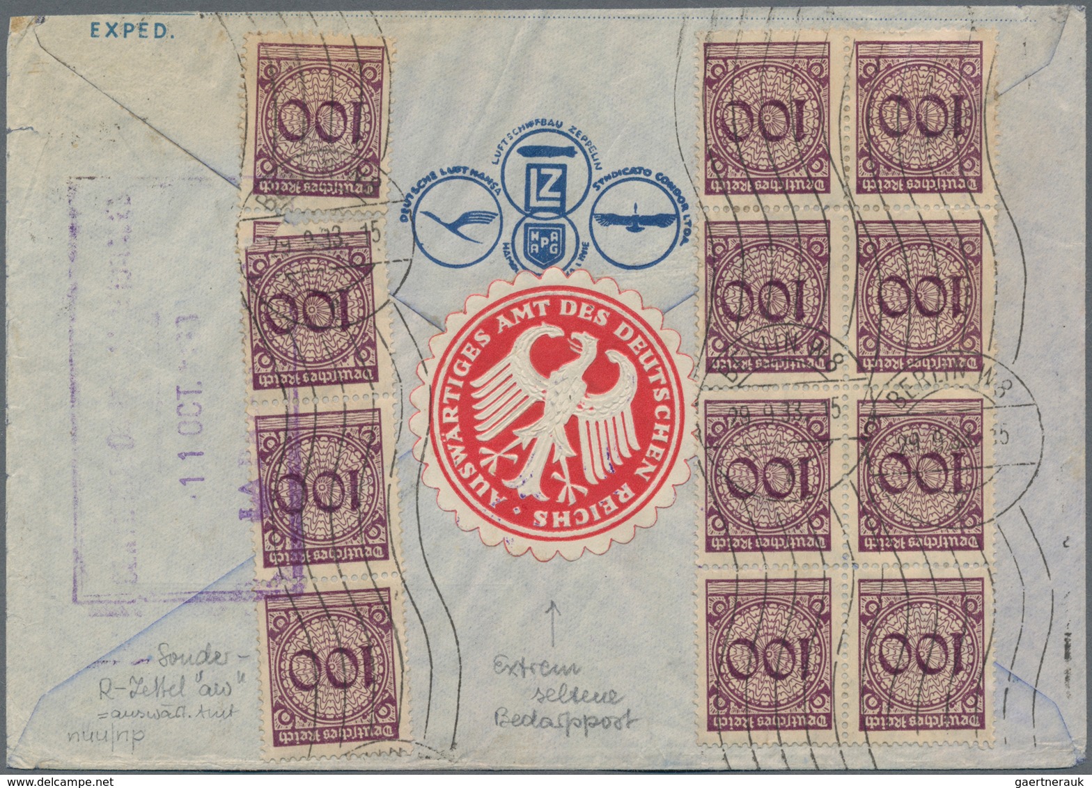 Deutsches Reich - Weimar: 1933, 8. SÜDAMERIKAFAHRT LZ 127: Seltene Bedarfspost Mit Hoher 12,70 RM Fr - Other & Unclassified