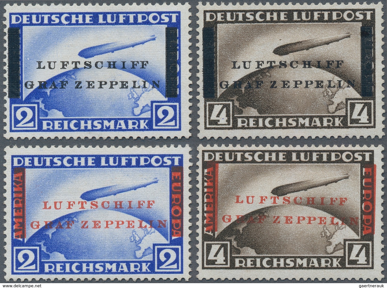 Deutsches Reich - Weimar: 1930, Probedaufdrucke "LUFTSCHIFF GRAF ZEPPELIN" Zur 1. Südamerikafahrt In - Other & Unclassified