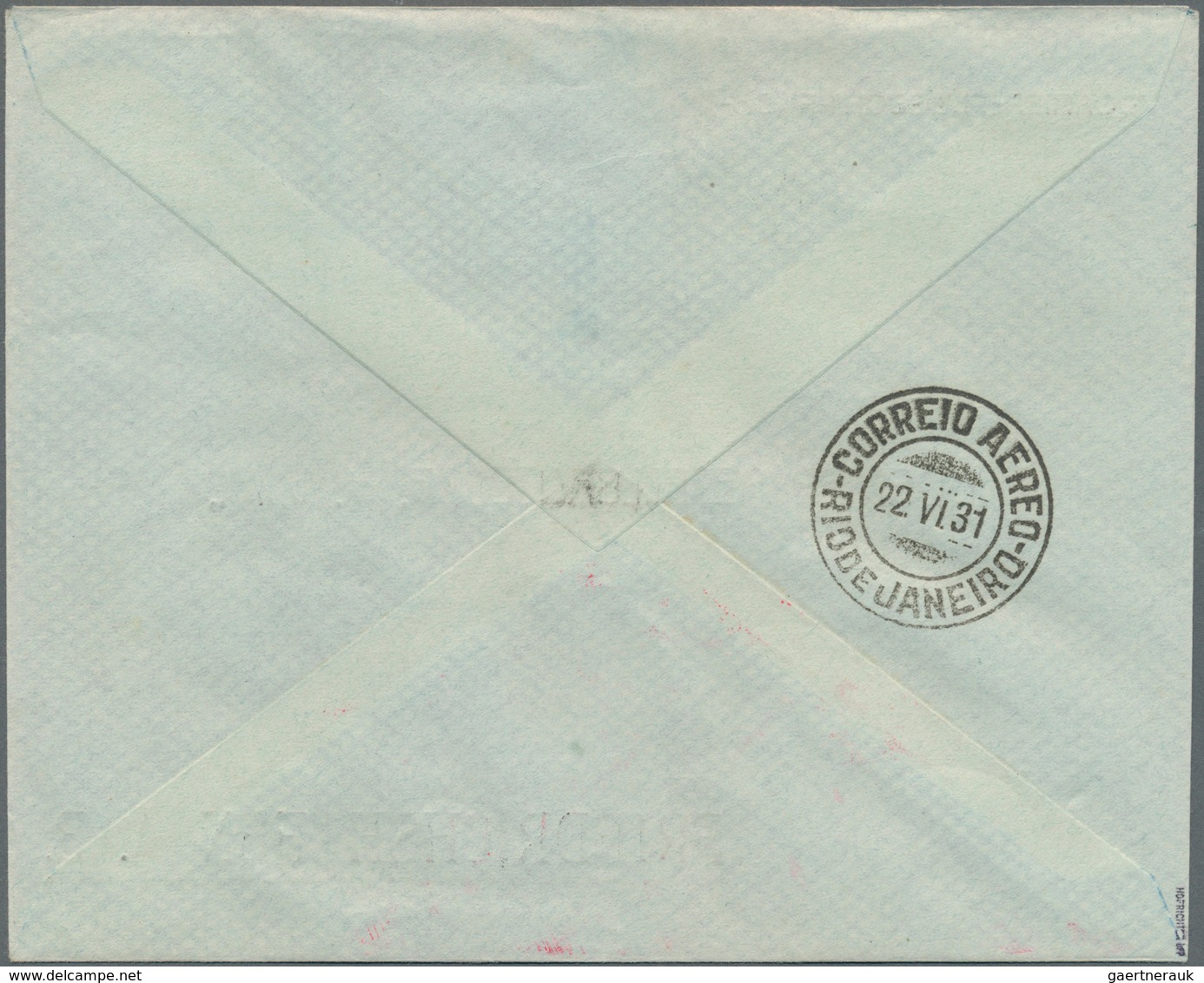 Deutsches Reich - Weimar: 1930, 2 RM Südamerikafahrt Auf DO-X Brief, Mit ZuF 2 M. Adler Auf Sockel U - Other & Unclassified