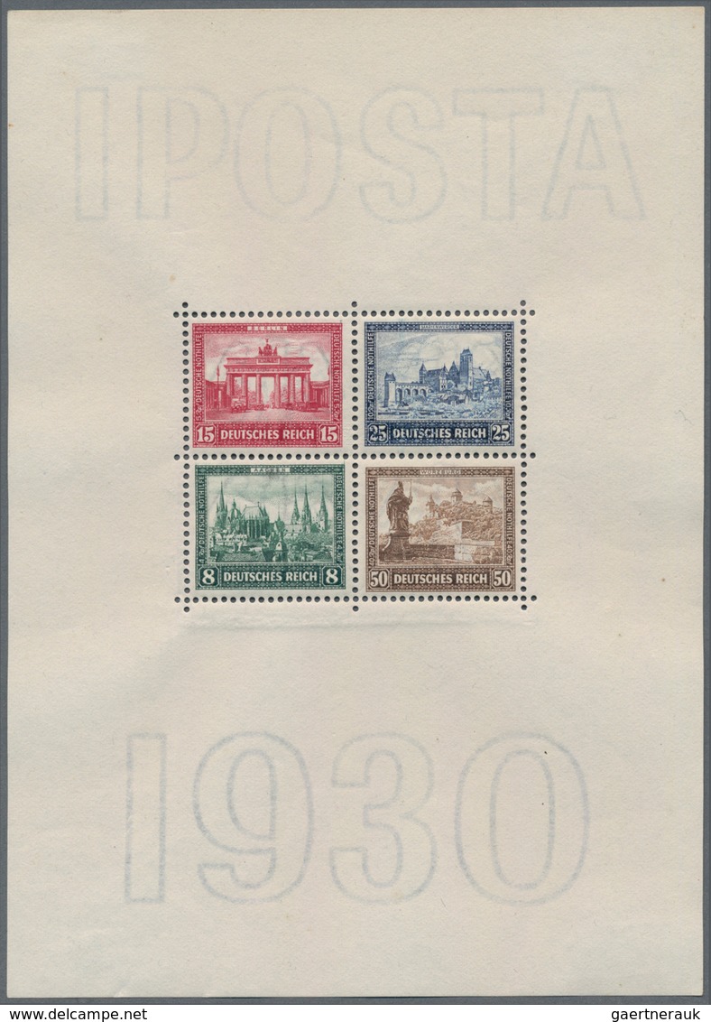 Deutsches Reich - Weimar: 1930, Blockausgabe IPOSTA, Ungebrauchter Block Mit Originalmaßen, Ohne Sig - Other & Unclassified