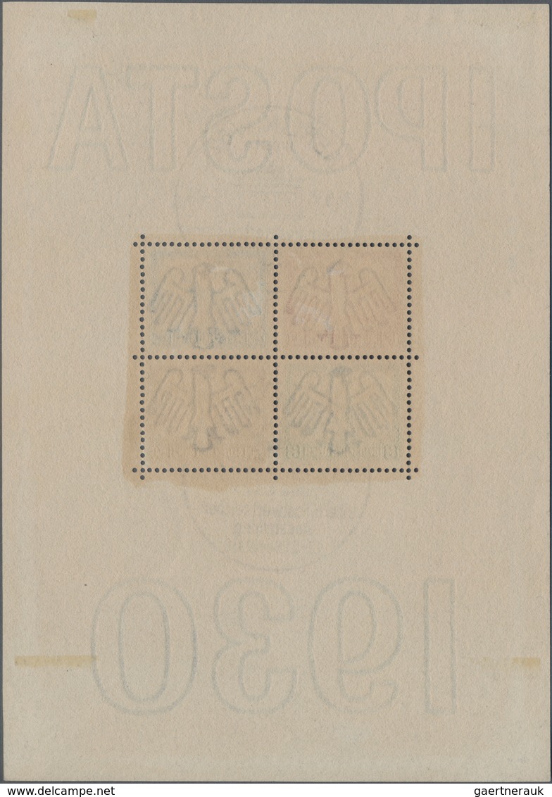 Deutsches Reich - Weimar: 1930, Iposta-Block Mit SST "Berlin 16.9.30", Rückseitige Falzspuren. (Mi. - Other & Unclassified