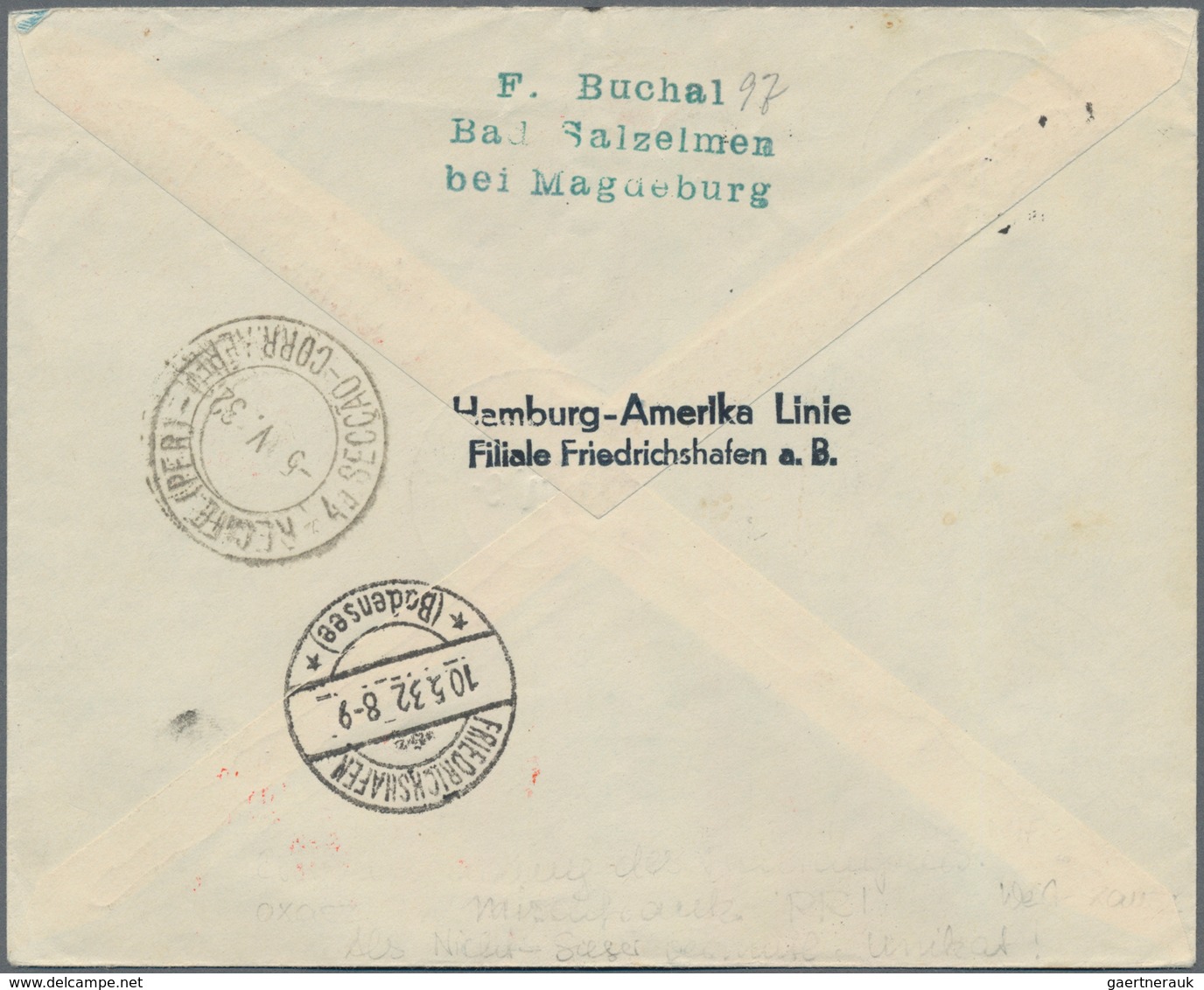 Deutsches Reich - Weimar: 1932. LZ 127/4. SAF 1932. Hin- Und Rückfahrt: Seltener Freistempel (Kukuri - Other & Unclassified