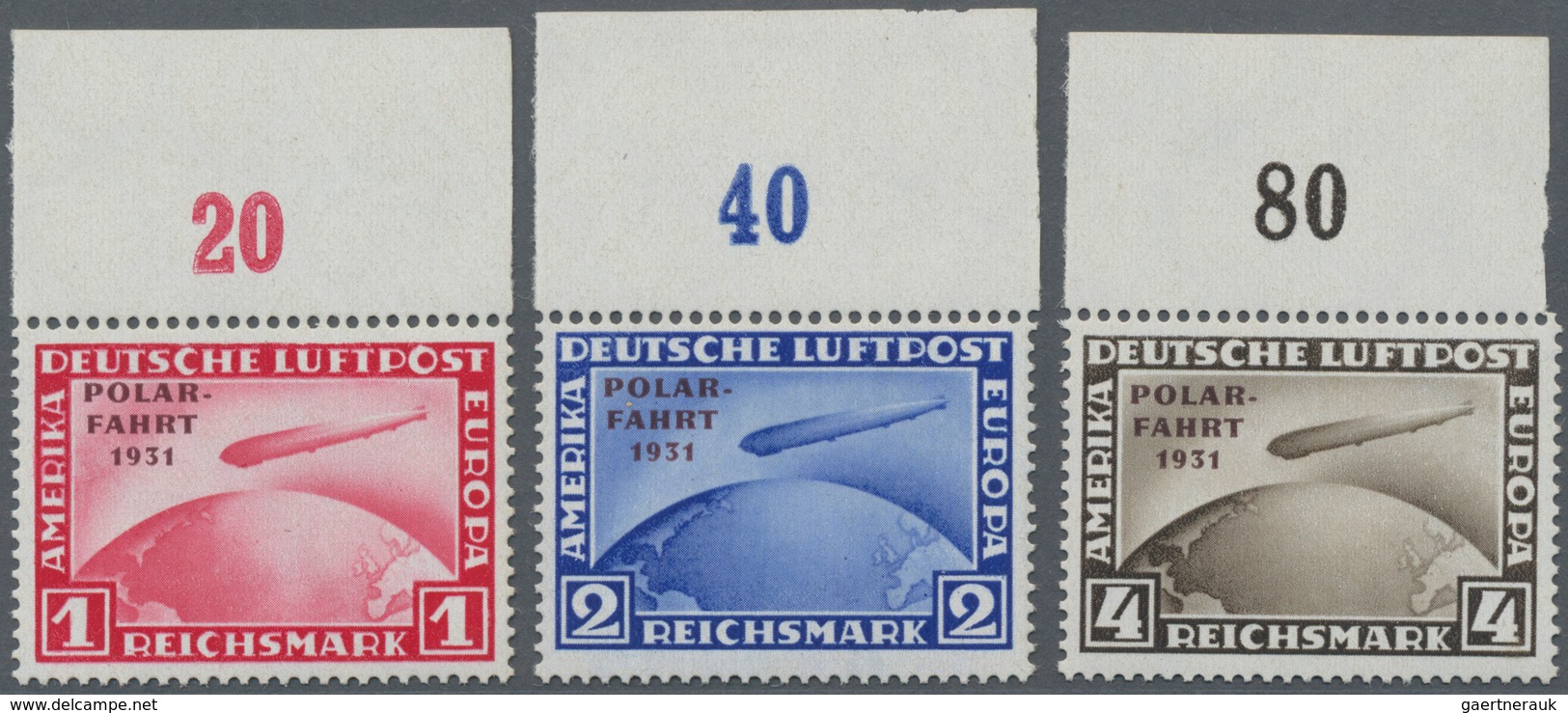 Deutsches Reich - Weimar: 1931. Polarfahrt. Postfrischer, Ungefalteter Luxus-OR-Satz, Auch Ränder Ma - Autres & Non Classés