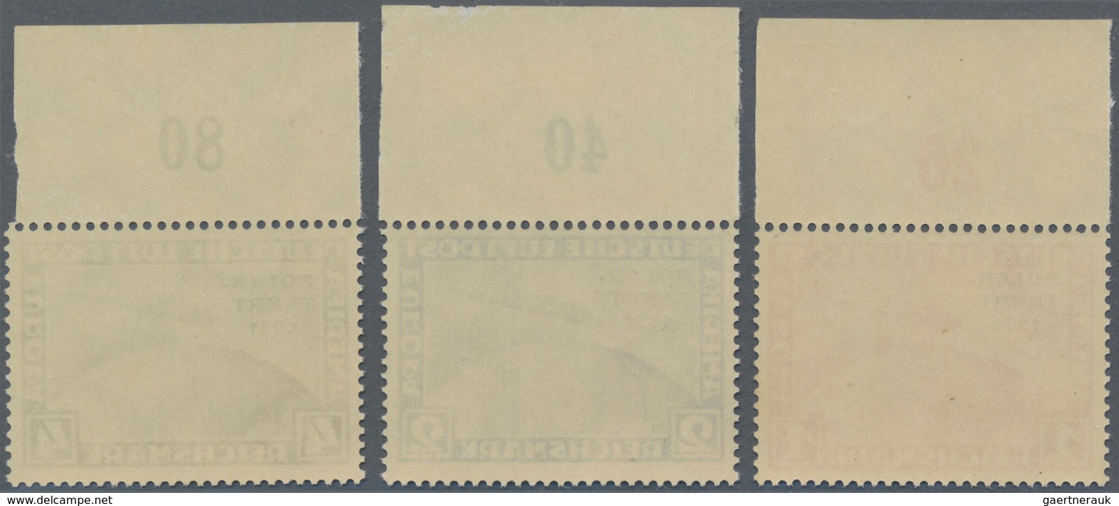 Deutsches Reich - Weimar: 1931. Polarfahrt. Postfrischer, Ungefalteter Luxus-OR-Satz, Auch Ränder Ma - Autres & Non Classés