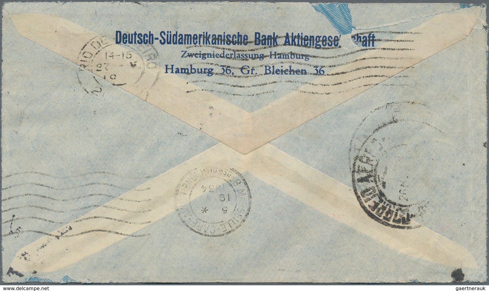Deutsches Reich - 3. Reich: 1934, Luftpostbrief Mit MiF Von Hamburg Nach Rio, Roter Bestätigungsstem - Brieven En Documenten