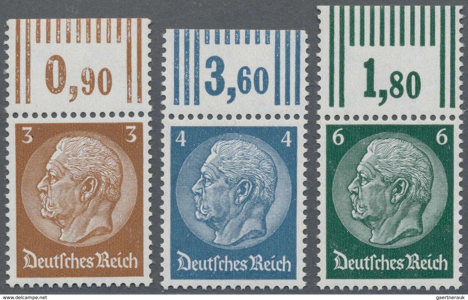 Deutsches Reich - 3. Reich: 1933. Hindenburg-Medaillon. Ungefalteter, Postfrischer Luxus-Oberrand-Sa - Brieven En Documenten