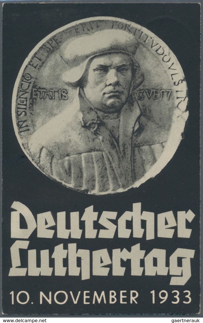 Deutsches Reich - 3. Reich: 1933/1937. Lot Von 10 Belegen (9 Briefe, 1 AK Luthertag), Davon 8 Stücke - Covers & Documents