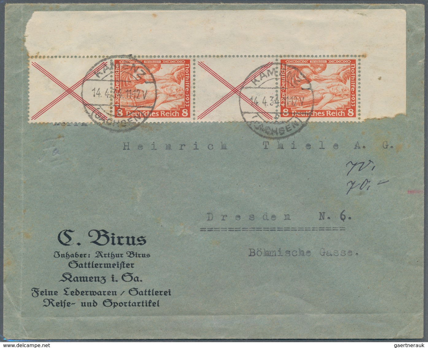 Deutsches Reich - 3. Reich: 1933/1937. Lot Von 10 Belegen (9 Briefe, 1 AK Luthertag), Davon 8 Stücke - Briefe U. Dokumente