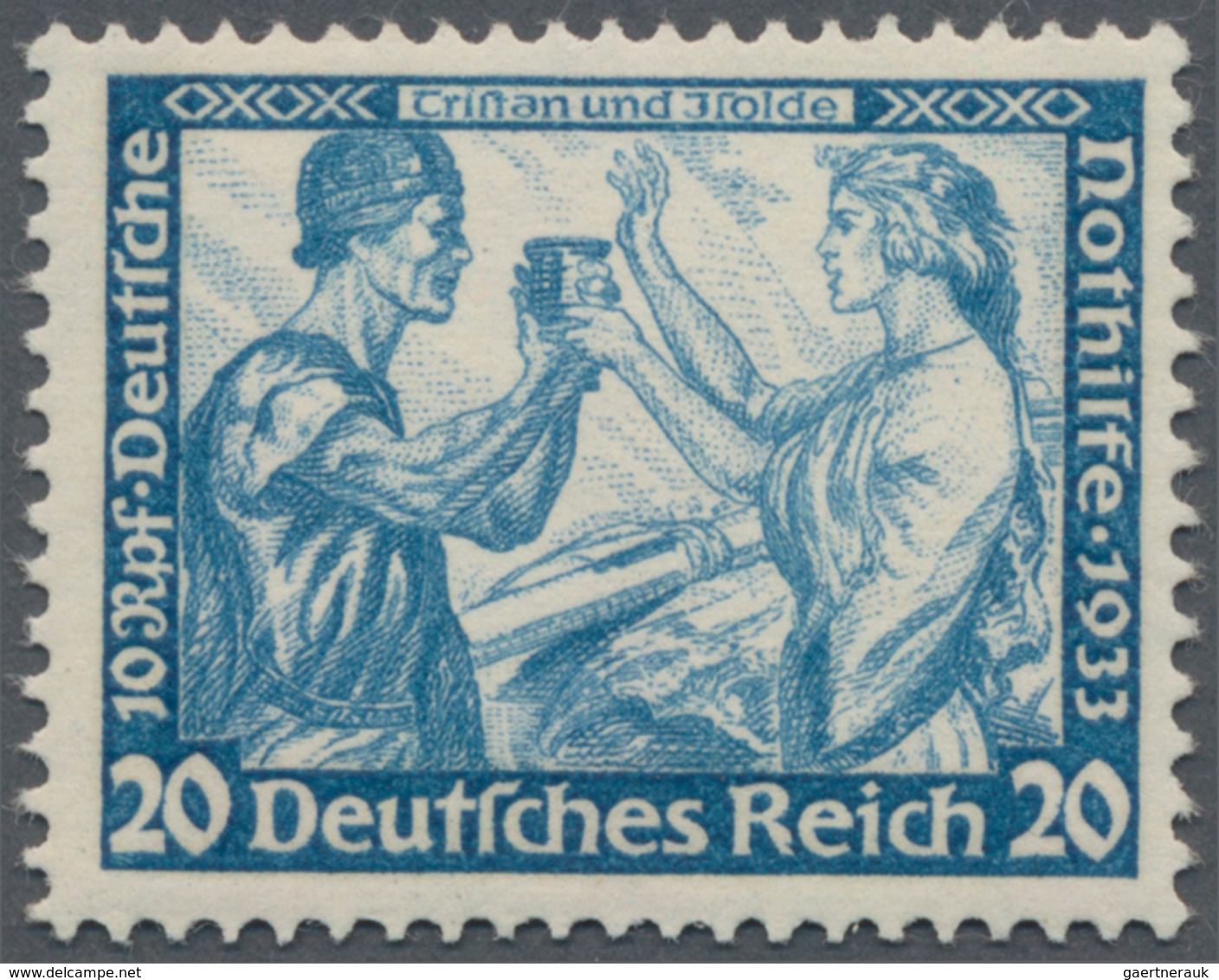 Deutsches Reich - 3. Reich: 1933, Wagner 20+10 Pf, B-Zähnung. Perfektes, Postfrisches Luxusstück. (M - Brieven En Documenten