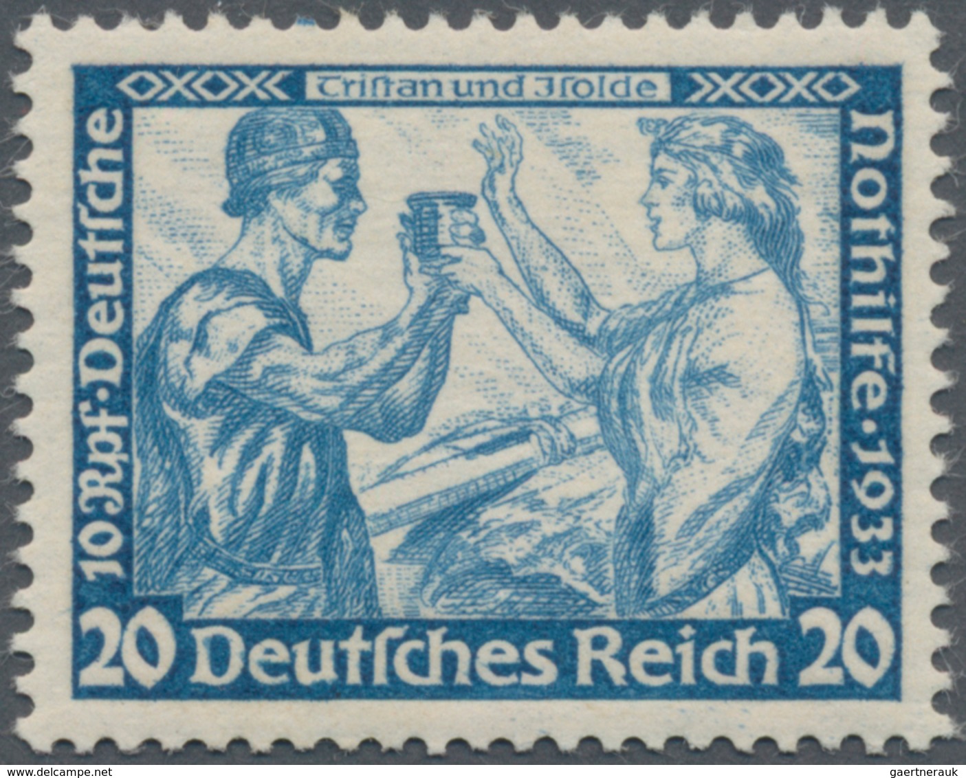 Deutsches Reich - 3. Reich: 1933, 20 Pfg. Wagner Mit Zähnung K 14, Postfrisch, Pracht, Unsigniert. - Brieven En Documenten