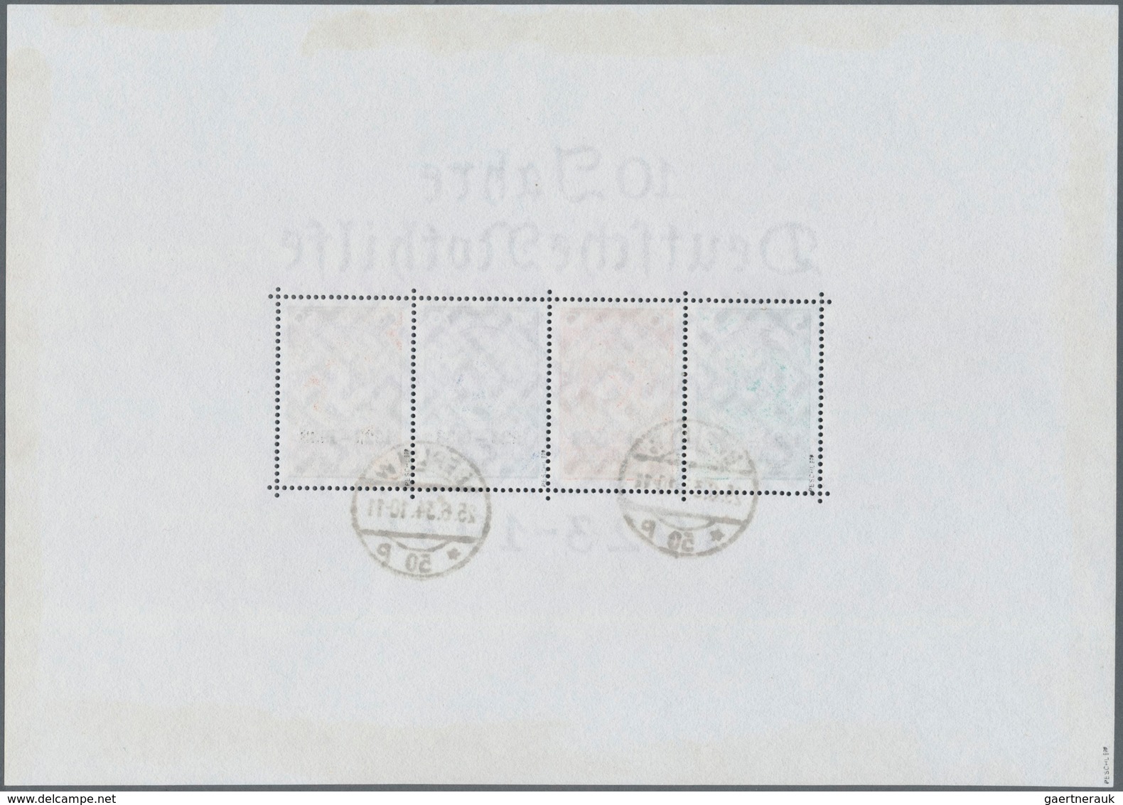 Deutsches Reich - 3. Reich: 1933/1934. Nothilfeblock. Außergewöhnlich Schön Und Glasklar Gestempelte - Briefe U. Dokumente