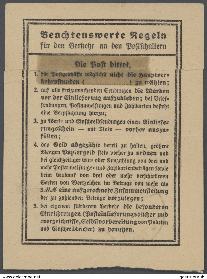 Deutsches Reich - 3. Reich: 1933, Nothilfe-Block, Formatverkleinert Mit 1 Pfg. Hindenburg Als Portog - Briefe U. Dokumente