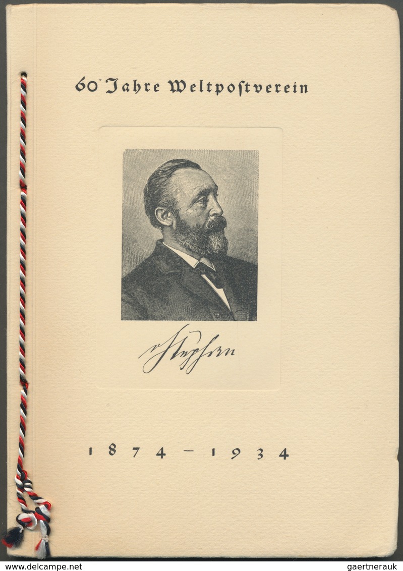 Deutsches Reich - 3. Reich: 1934. Außergewöhnliches Offizielles Buch Der Deutschen Reichspost, "über - Lettres & Documents