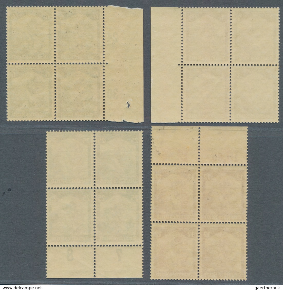 Deutsches Reich - 3. Reich: 1935, 3Pf. Bis 25Pf., Saarabstimmung, Kompletter Postfrischer Viererbloc - Covers & Documents