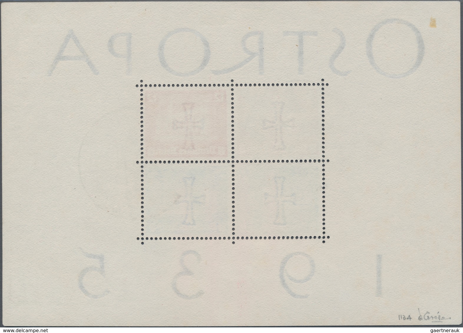 Deutsches Reich - 3. Reich: 1935, Ostropa-Block Mit Sonderstempel Der Ausstellung, Zähnung Teils Min - Covers & Documents