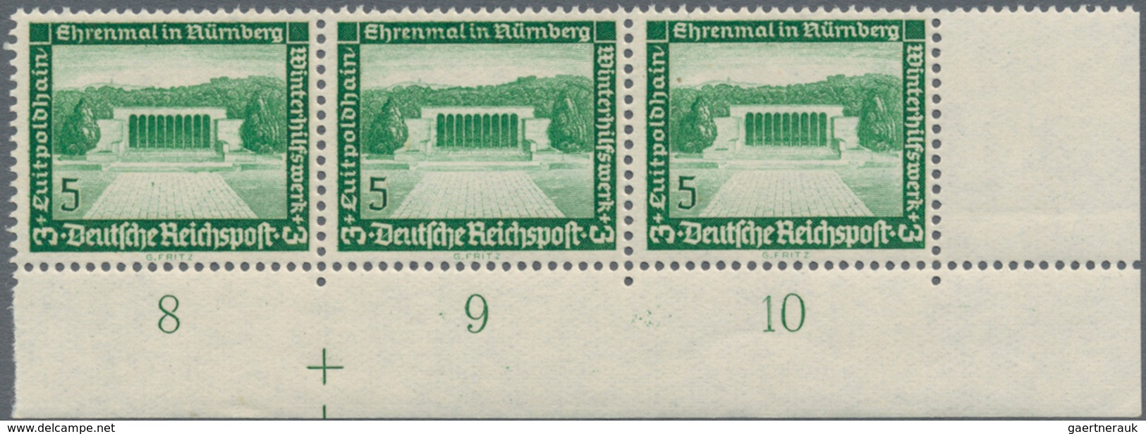 Deutsches Reich - 3. Reich: 1936, WHW, Unkompletter Satz In Bogenteilen, Hauptwerte Vielfach, Mi. Ca - Briefe U. Dokumente