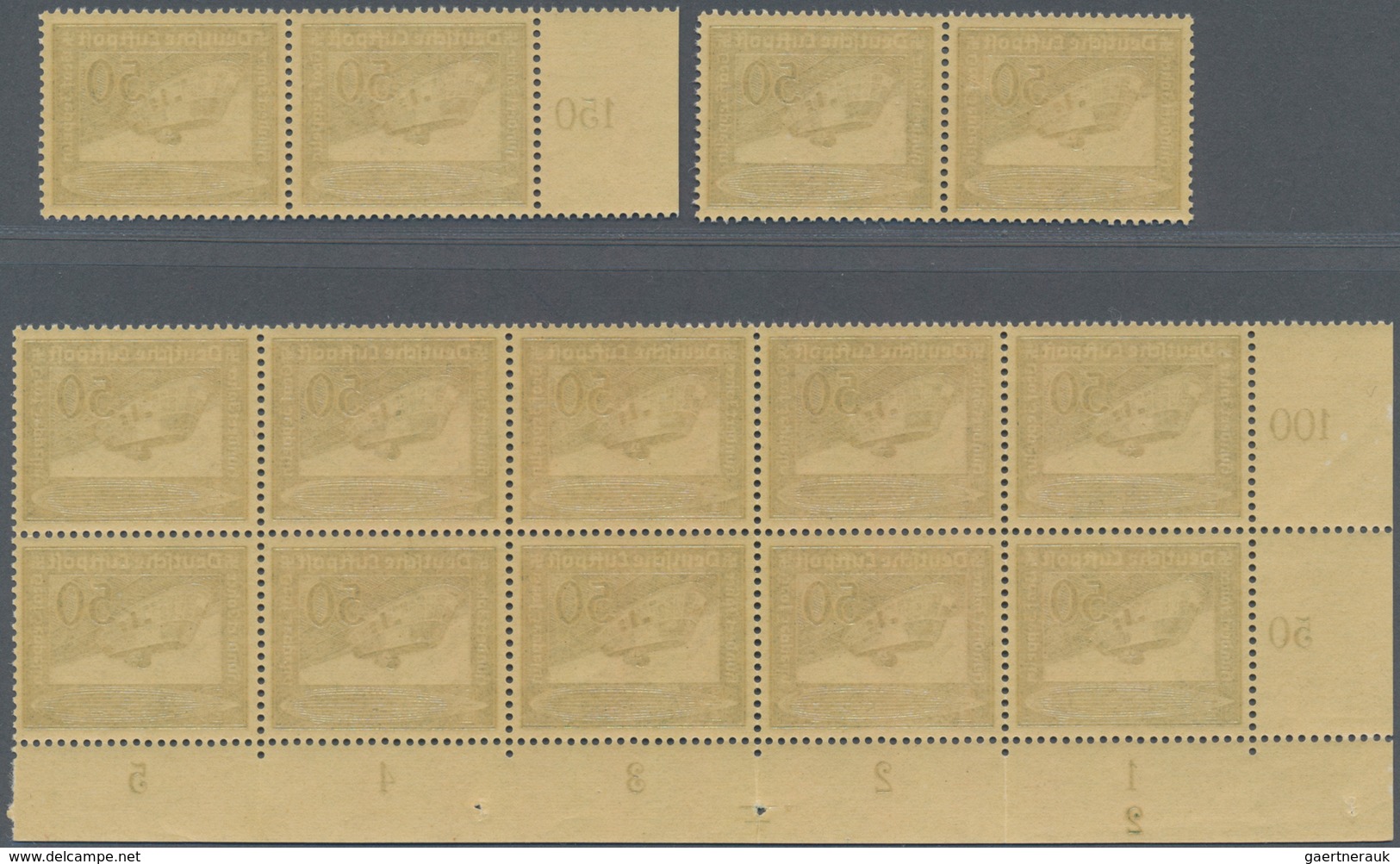 Deutsches Reich - 3. Reich: 1938, Flugpost 25 Pfg. U. 50 Pfg. Jeweils 26 Stück In Einheiten, Mi. 143 - Lettres & Documents