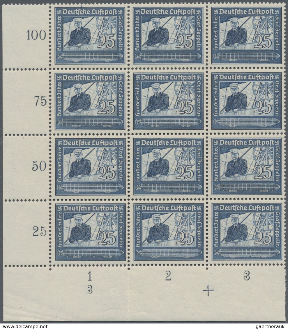 Deutsches Reich - 3. Reich: 1938, Flugpost 25 Pfg. U. 50 Pfg. Jeweils 26 Stück In Einheiten, Mi. 143 - Lettres & Documents