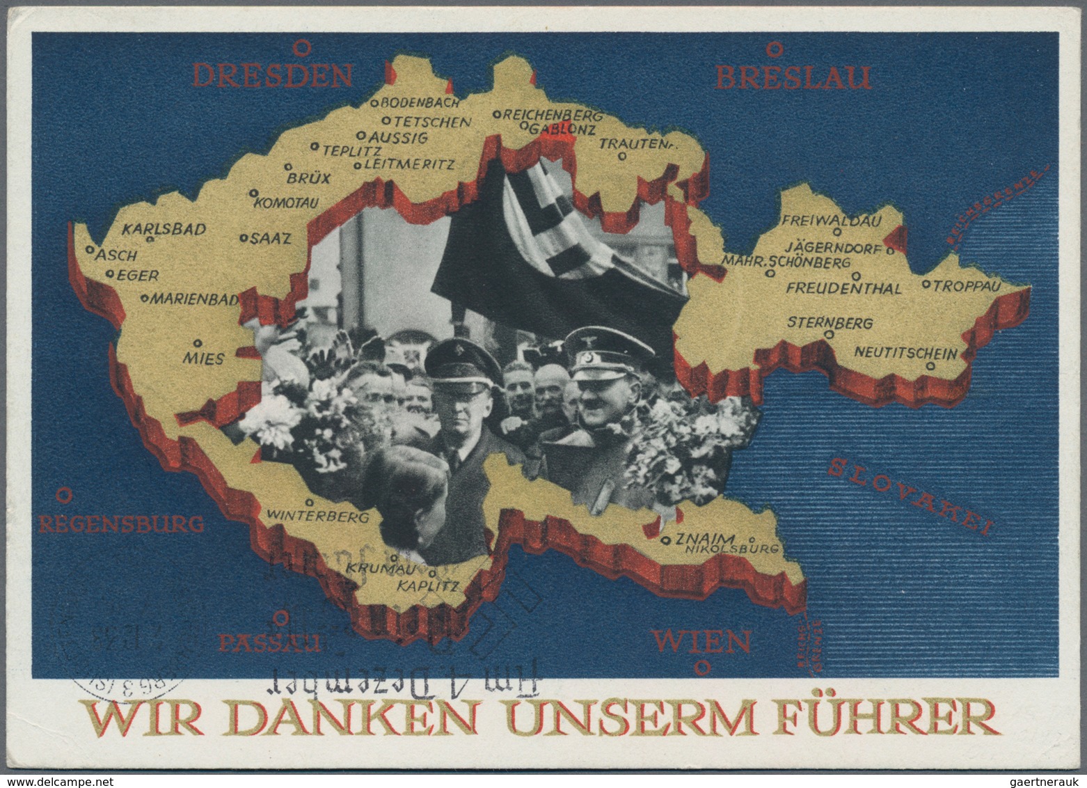 Deutsches Reich - 3. Reich: 1938, Abstimmung Sudetenland, 6 Pf. Und 12 Pf. Je Vom OR, Mit Zusatzfran - Briefe U. Dokumente
