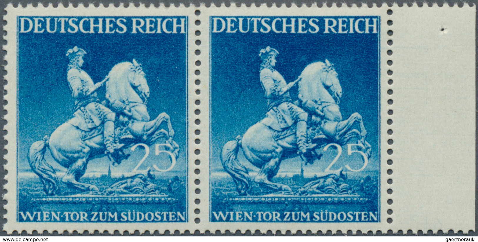 Deutsches Reich - 3. Reich: Wiener Messe 25 Pfg. Randstück Mit Spuren Einer Anderen Marke (Generalgo - Lettres & Documents