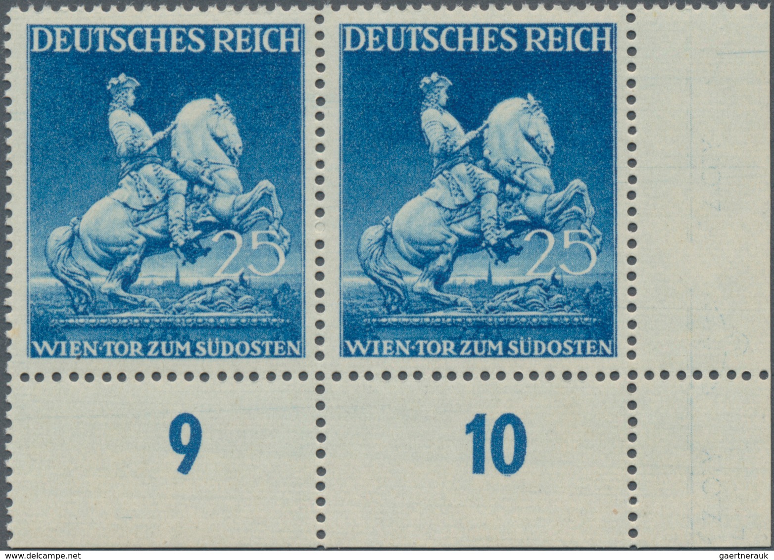 Deutsches Reich - 3. Reich: DEUTSCHES REICH, Wiener Messe 25 Pfg. Randstück Mit Spuren Einer Anderen - Covers & Documents