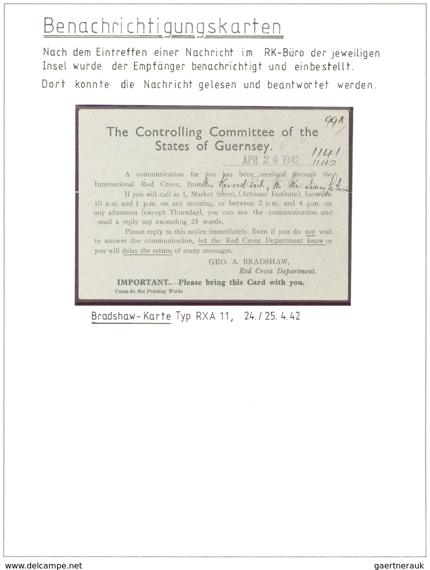 Deutsches Reich - 3. Reich: 1942. KANALINSELN, Rotkreuz-Formblattbrief Nach Der Deutschen Besetzung - Covers & Documents