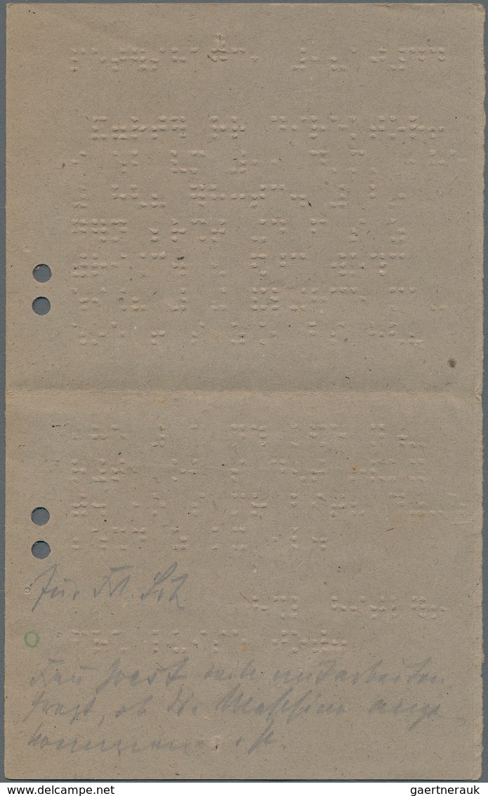 Deutsches Reich - 3. Reich: 1944, 3 Pf Hitler, Portogerechte EF Auf BLINDENSENDUNG, Teils In Braille - Covers & Documents